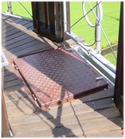 Falltür für den Deckendurchbruch